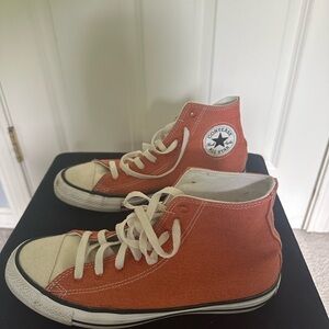 Converse Orange White High-Top Sneakers